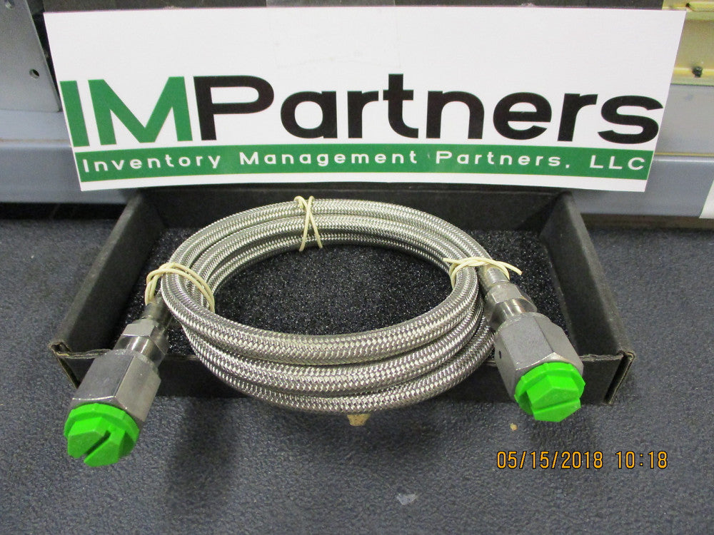 SS-4BHR-48 Cajon PTFE-Lined, Stainless Steel Braided Hose Assembly, 1 Brand New!