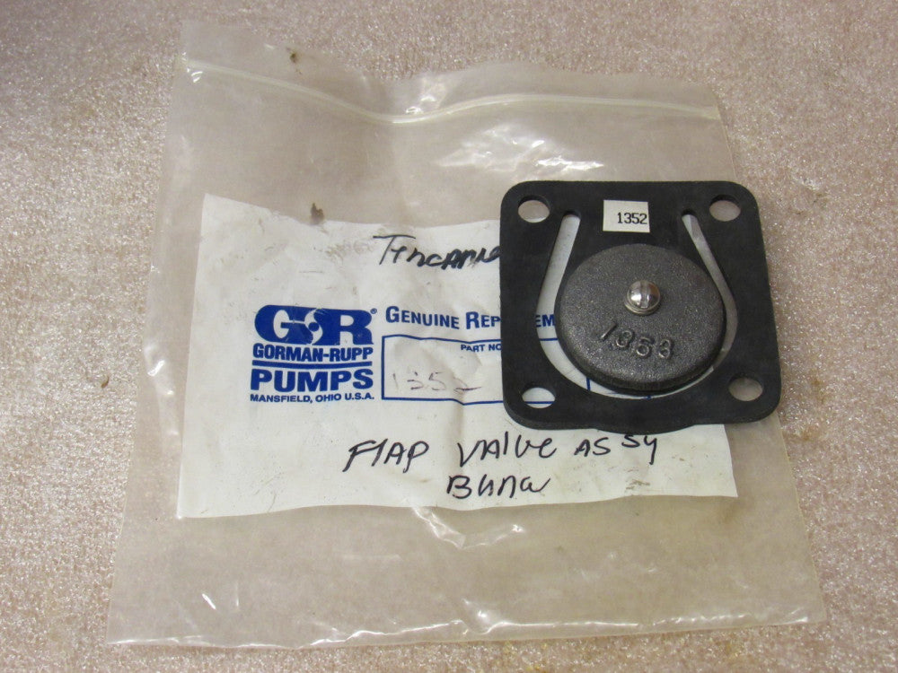 New Gorman-Rupp Flap Valve Assembly Buna 1352 1353