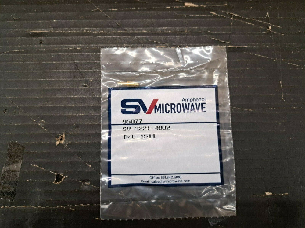 New, SV Microwave, 3221-4002, CONN SCKT COAX RG-405 GOLD SLDR