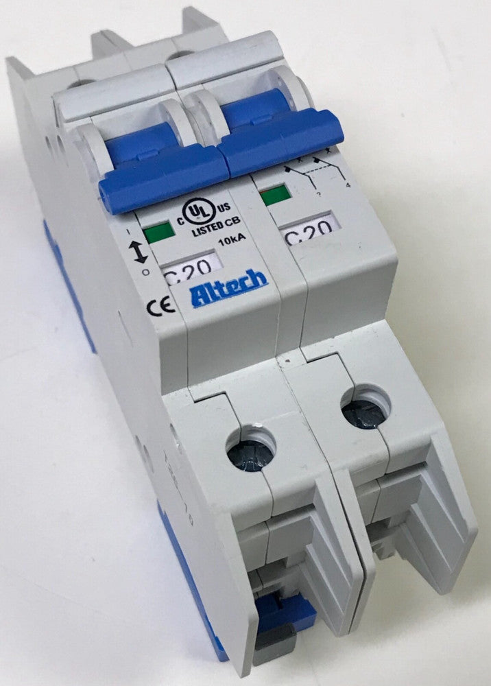 ALTECH E305318 2 Pole 20 AMP C20 Circuit Breaker 10kA T26-10