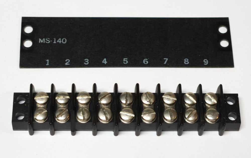 TRW CINCH 9 Section 18 Screw Terminal Block Strip with Wire Terminal MS-140 Mark