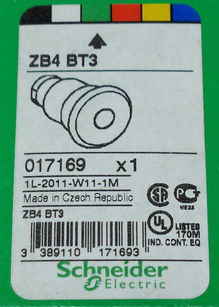 SCHNEIDER ELECTRIC ZB4 BT3 Green Mushroom Head Pushbutton Operator 40mm Push