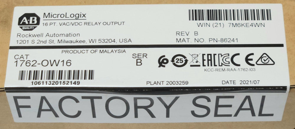SEALED ALLEN BRADLEY 1762 OW16 Relay Output Module 16 POINT VAC VDC 1762-OW16