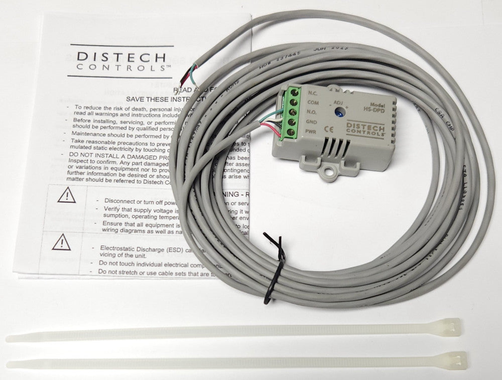 DISTECH CONTROLS HS DPD 05M 24 VDC CONDENSATION SENSOR 0-50°C 5 METER LEAD MODEL