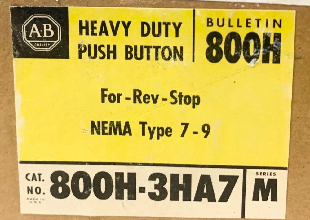 ALLEN BRADLEY 800H 3HA7 Heavy Duty Push Button Station Foward Reverse STOP