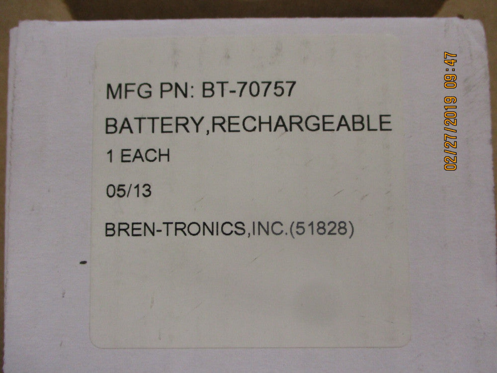 BT-70757 BREN-TRONICS 2.2AH RECHARGEABLE, LITHIUM-ION BATTERY BRAND NEW!