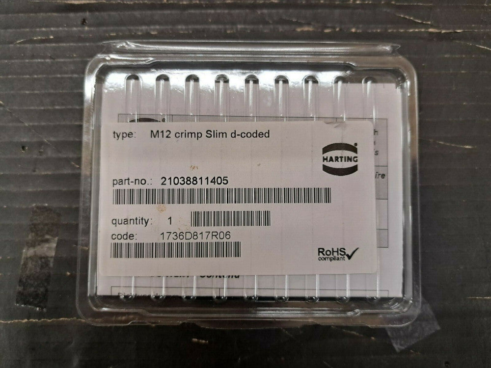 New, Harting, 21038811405, CONN RCPT HSNG MALE 4POS INLINE