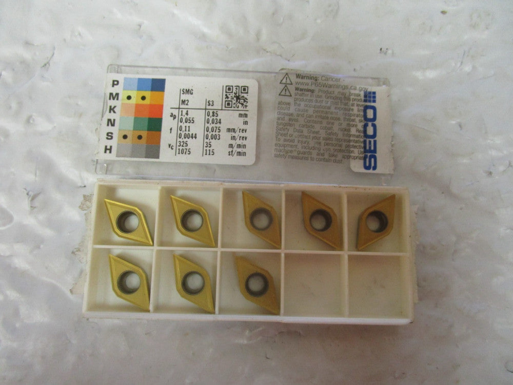 Lot Of 8 Seco CP200 Carbide Inserts DCMT11T304-F2