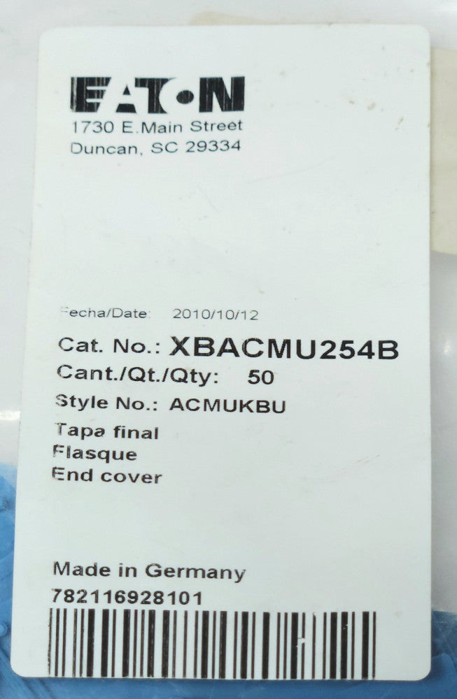 BAG OF 50 EATON XBACMU254B Terminal Block End Cover ACMUKBU AC-MUK BLUE