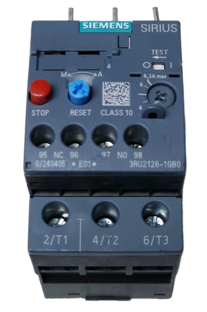 SIEMENS 3RU2126 16B0 SIRIUS ELECTRONIC Overload Relay 4.5-6.3 AMP