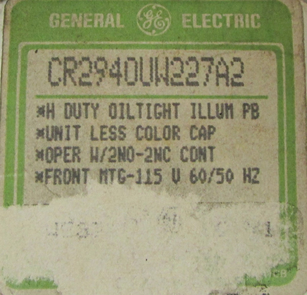 GENERAL ELECTRIC GE CR29 4OUW 227A2 Heavy Duty Transformer Pilot Light 55 650375