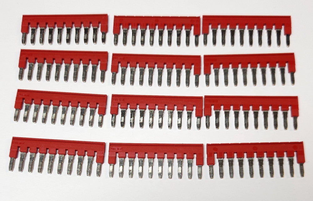 BAG OF 12 EATON XBAFBS106 Type FBS 10-6 RED Plug In Bridge FBS106