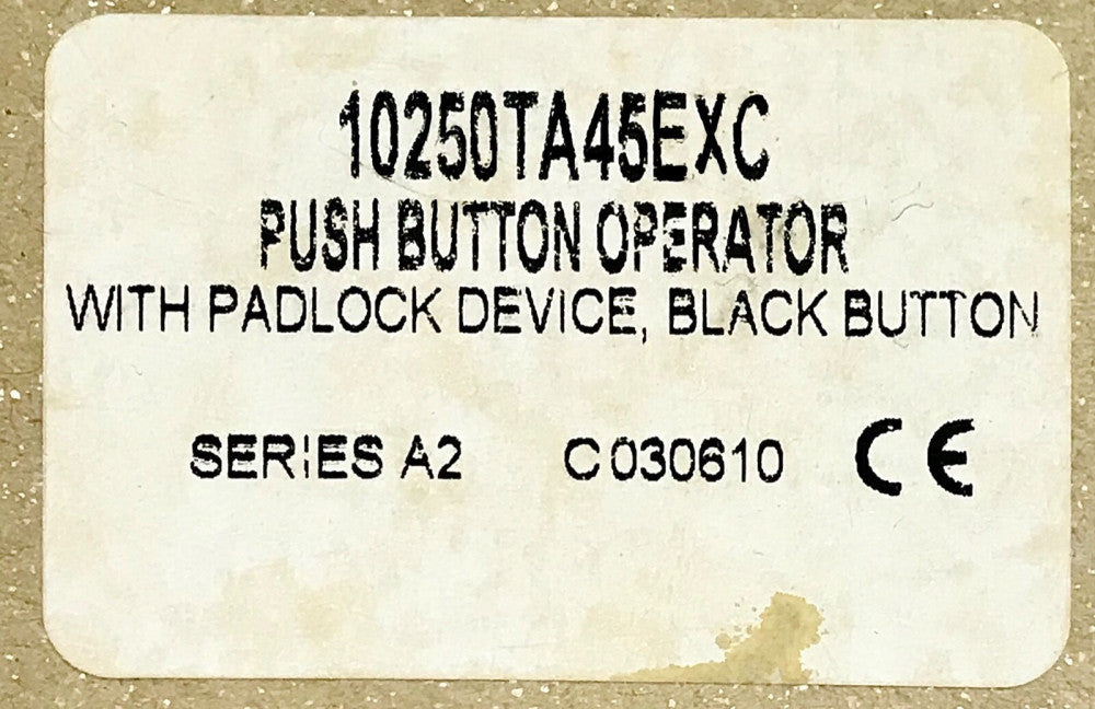 EATON CUTLER HAMMER 10250TA45EXC Black Mushroom Head 2 Position Momentary