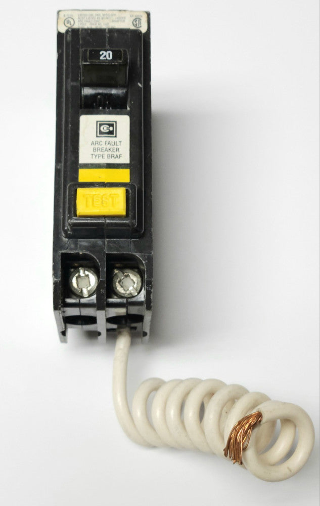 EATON CUTLER HAMMER QBAF1020 Single Pole 20 AMP Type QB ARC FAULT Circuit Breake