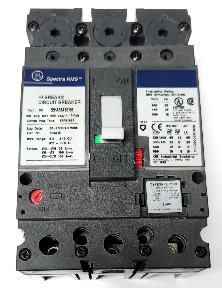 GENERAL ELECTRIC SEHA36AT0030 SPECTRA RMS 30 AMP HI BREAK Circuit Breaker 3 Pole