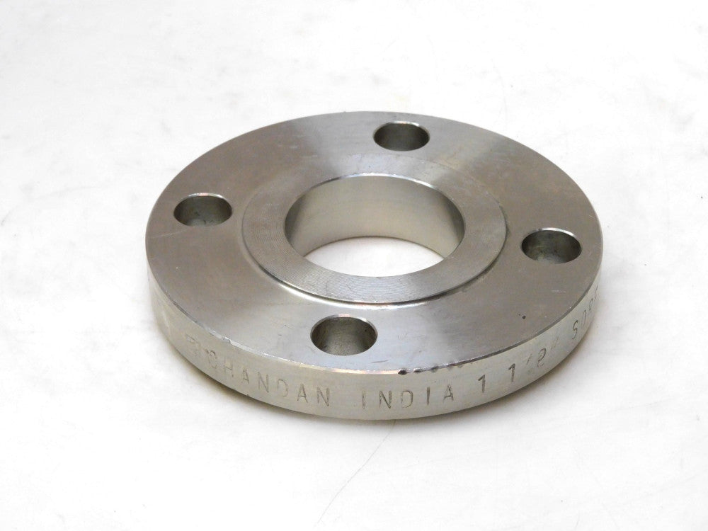 Chandan 1-1/2" Slip On 150 Raised Face F316/316L Stainless Pipe Flange 4-bolt