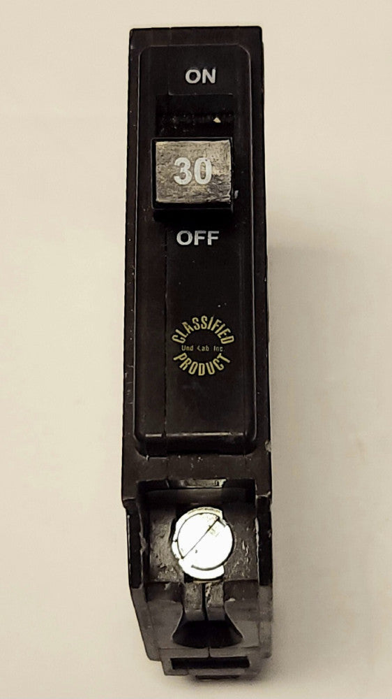 EATON CUTLER HAMMER CHQ130 Single Pole 30 AMP Type CHQ Circuit Breaker