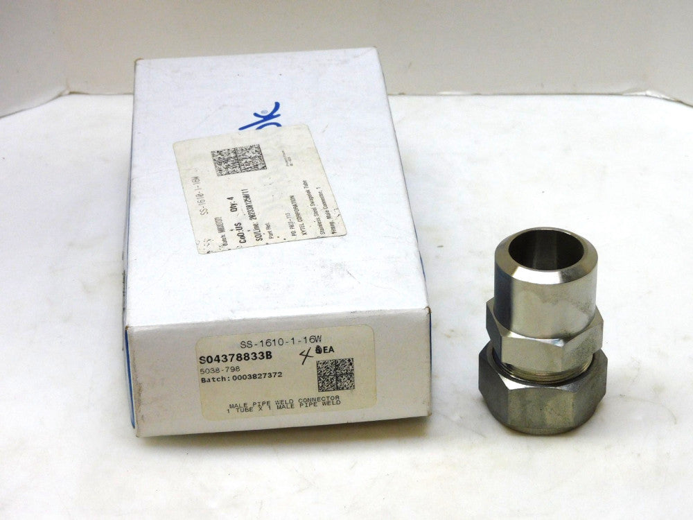 Swagelok SS-1610-1-16W Stainless Male Pipe Weld Connector 1" Tube x 1" MPW