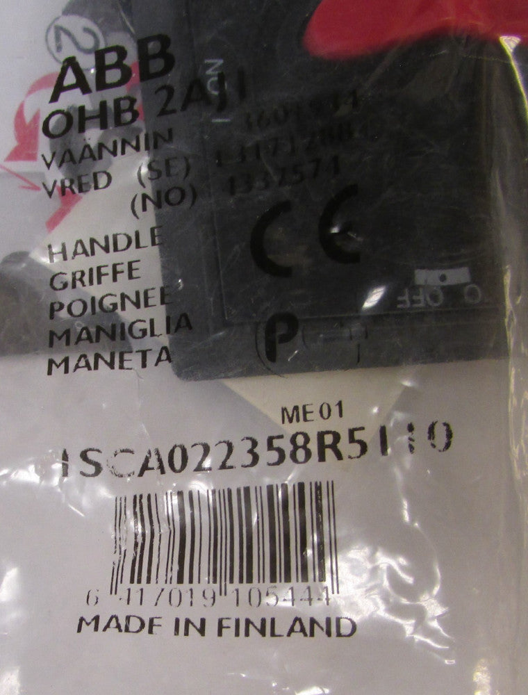 ABB OHB 2AJI BLACK Rotary Switch Disconnect Handle ISCA022358R5II0