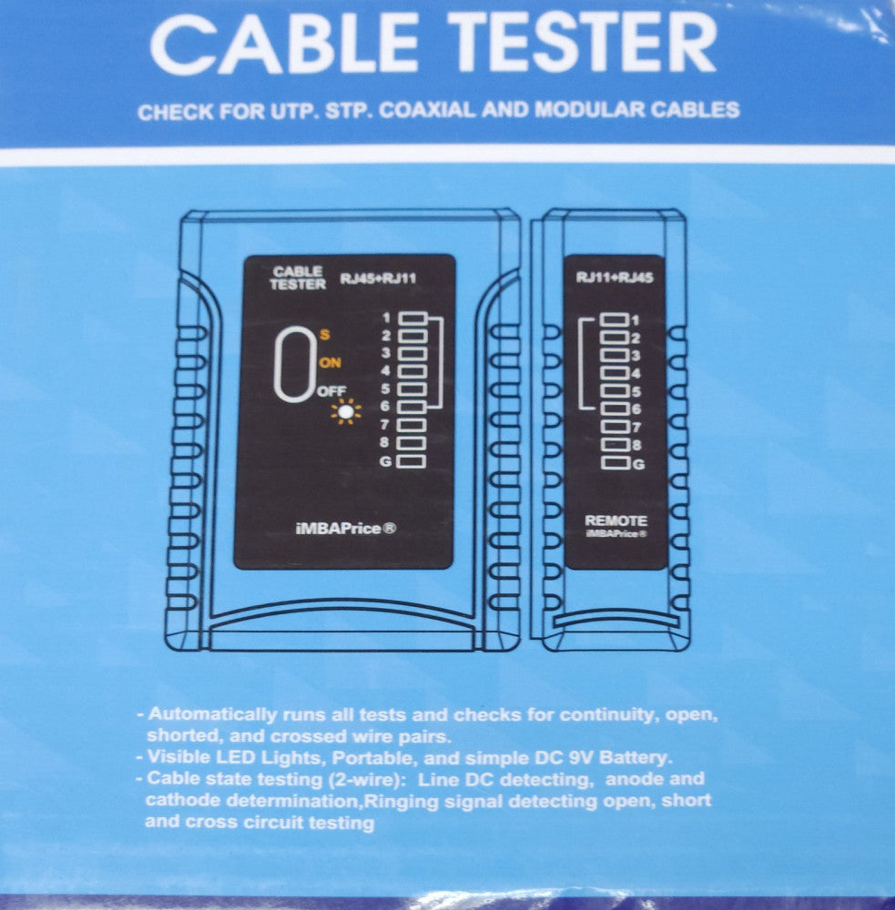 IMBA PRICE RJ45 Tester 468 Series RJ45+RJ11 NT468 Network Cable Tester