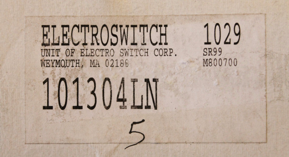 ELECTROSWITCH 101304LN 1029 SR99 M800700 Selector Switch