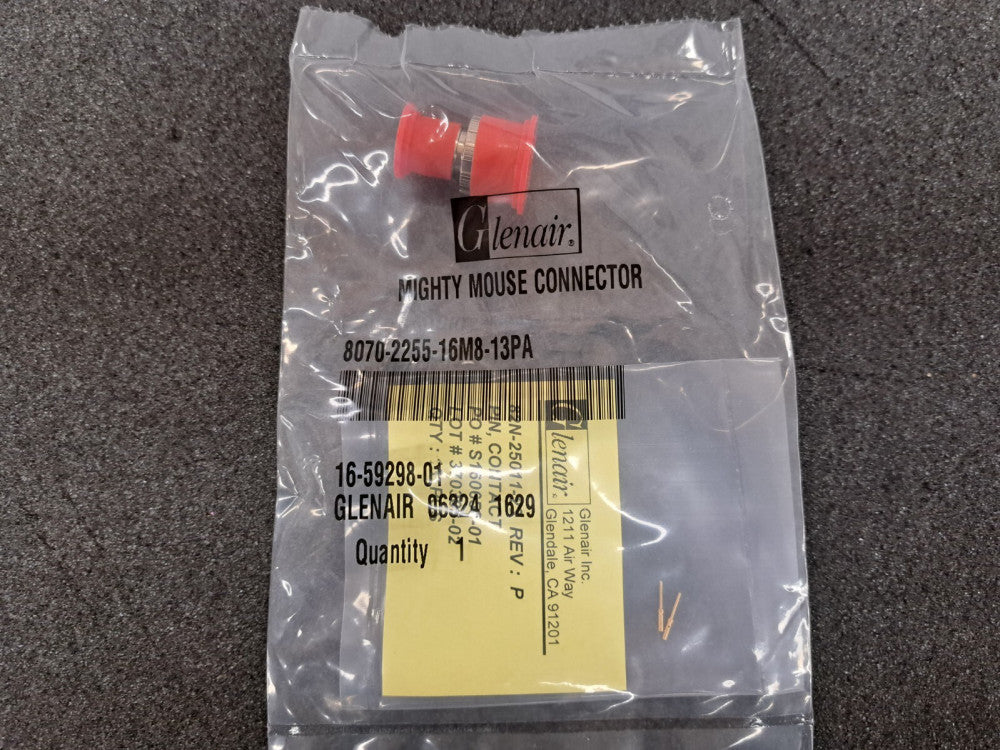 New, Glenair, 8070-2255-16M8-13PA, CON,13PIN,PLUG,801-007,KEY A,RND ANTI DECAP