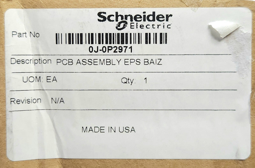 SCHNEIDER ELECTRIC 0J-0P2971 PCB Assembly EPS BAIZ Module MGE 6739106XD 20 AMP