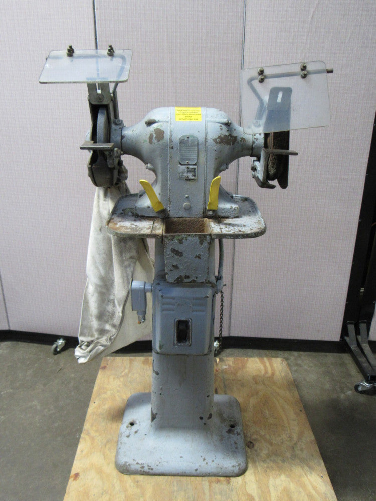 THOR PEDESTAL BENCH GRINDER BUFFER 6256 1/2 HP 3PH 440V 3450RPM 8"WHEEL