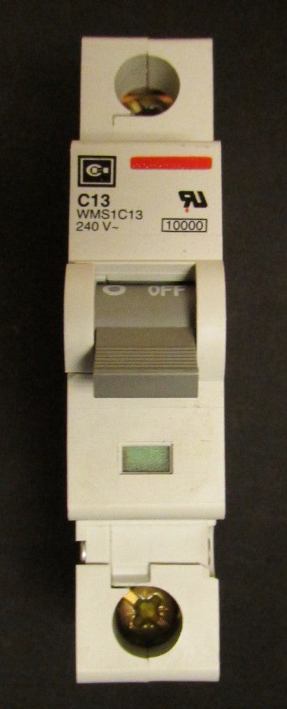 EATON CUTLER HAMMER C13 Supplementary Protector Breaker Single Pole 13A WMS1C13