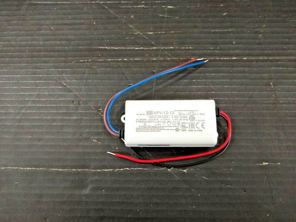 New, Meanwell, APV-12-12, LED DRIVER CV AC/DC 12V 1A