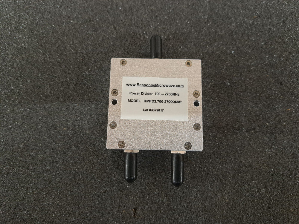 New, Response MicroWave, RMPD2.700-2700QMAF, SPLITTER 2 WAY QMA 50 OHM 4-40 MNT