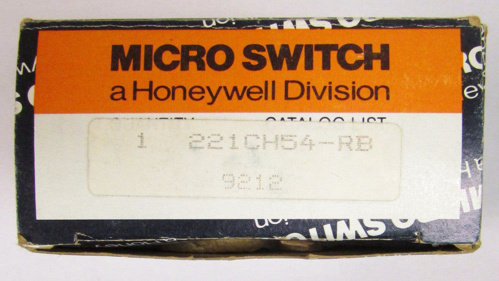 HONEYWELL MICRO SWITCH 221CH54 RB Roller Action Limit Switch 91929 9211 9212