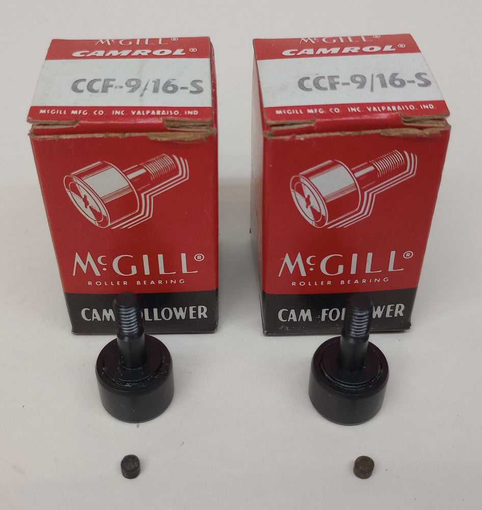 McGill CCF-9/16-S Cam Follower 9/16" Roller OD 3/8" Roller W (Pack of 2)