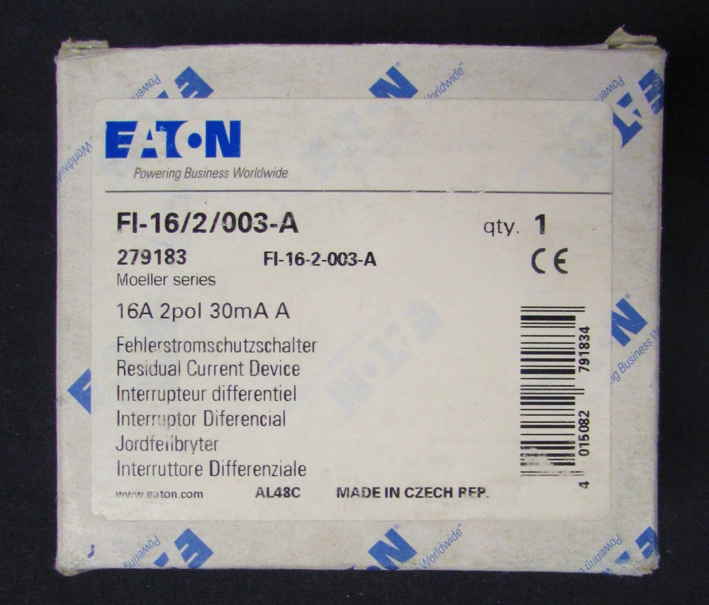 EATON KLOCKNER MOELLER FI-16/2/003-A Residual Current Breaker FI 16 2 003 A