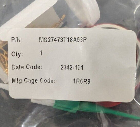 New, CEC, MS27473T18A53P, Circular MIL Spec Connector 53P SZ 18 PLUG CBL MNT PIN