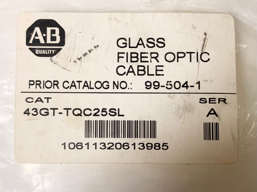 ALLEN BRADLEY 43GT TQC25SL Glass Fiber Optic Cable 99 504 1