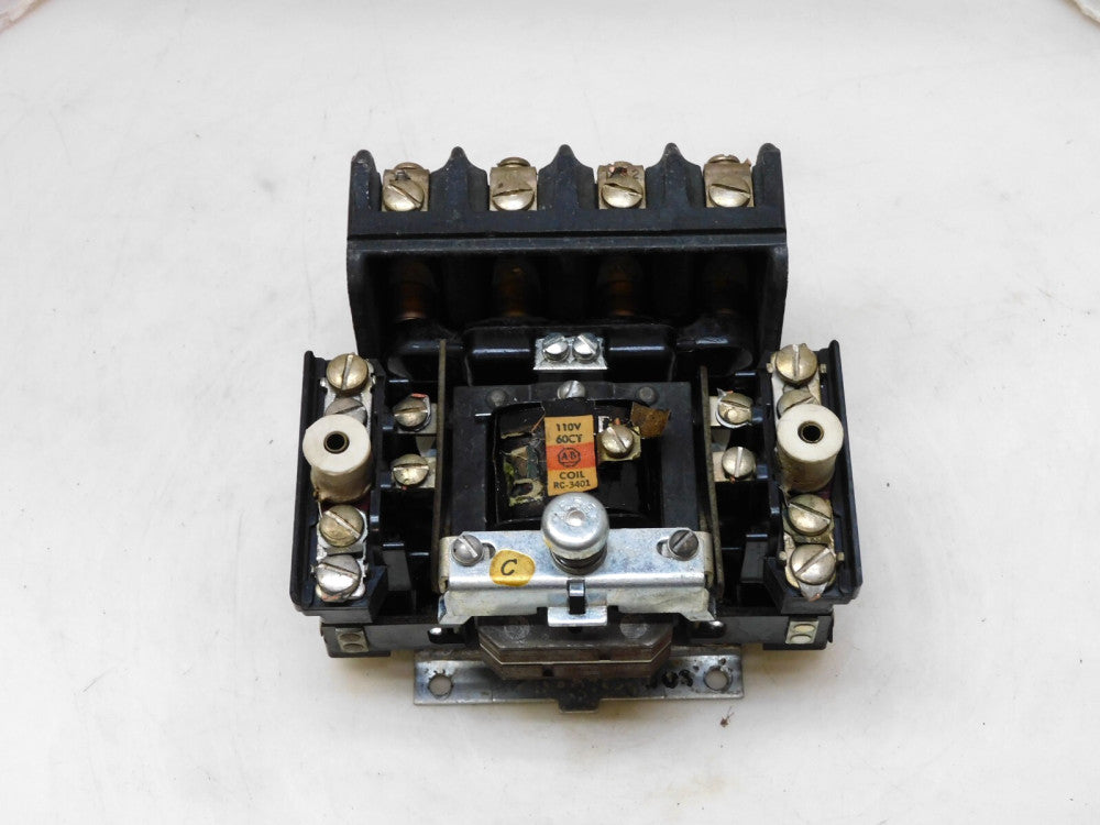 ALLEN BRADLEY 709BODA STARTER 110V COIL SIZE 1 4-POLE 3PH 709B0DA (BAD COIL)
