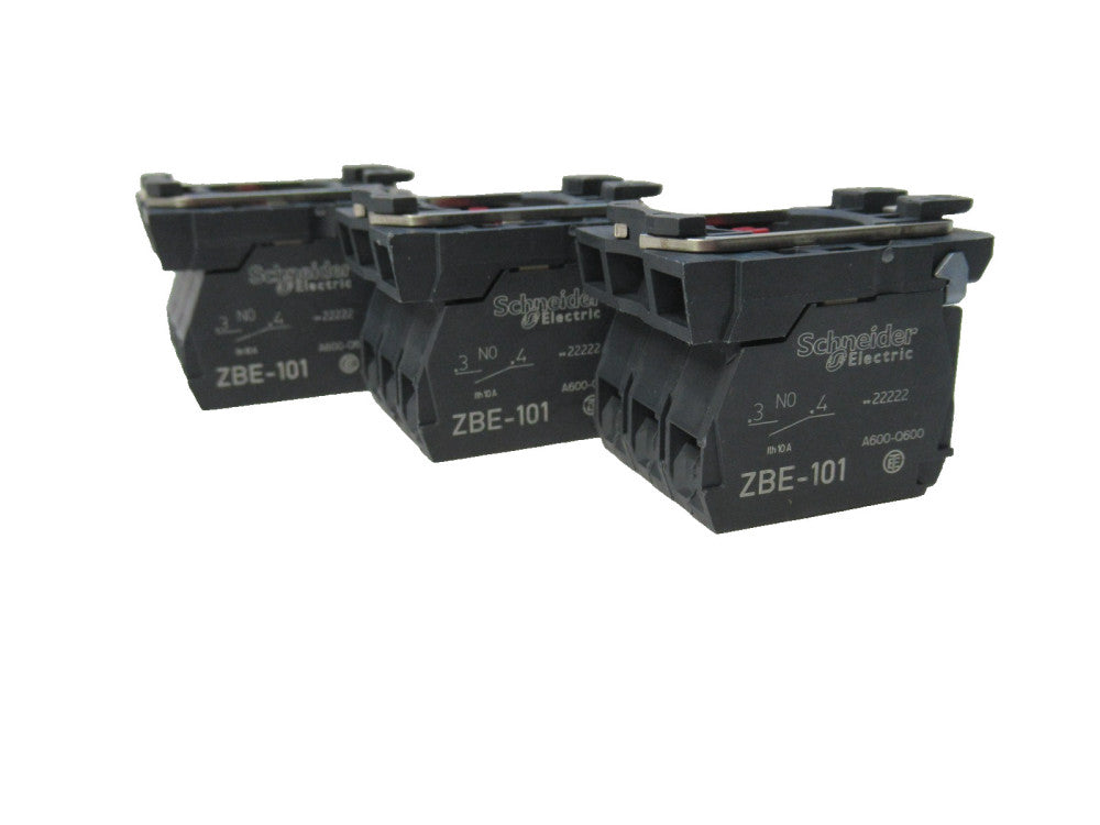 Schneider Electric ZBE-101 & ZBE-102 Contact With Metal Latch Set (New - Lot 3)