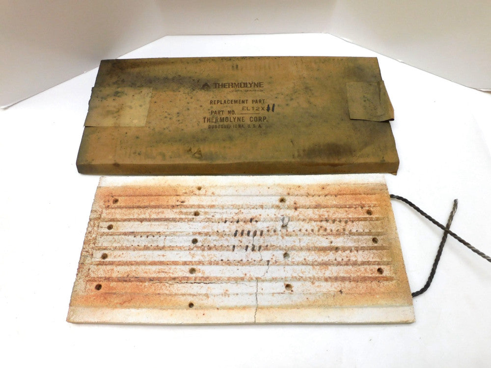 THERMOLYNE HEATER ELEMENT EL12X11 13.5"L 6-5/8"W 5/8"TH **HAS CRACKS**