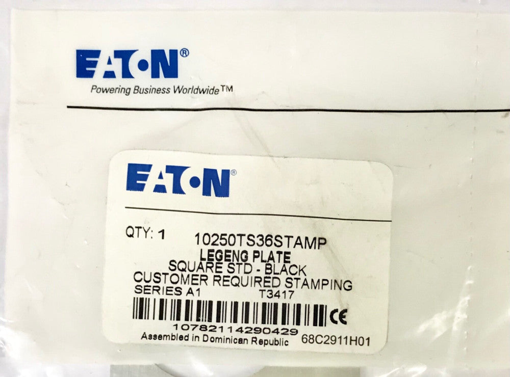 EATON CUTLER HAMMER 10250TS36STAMP SEARCH RESET 33mm Pushbutton Legend Plate
