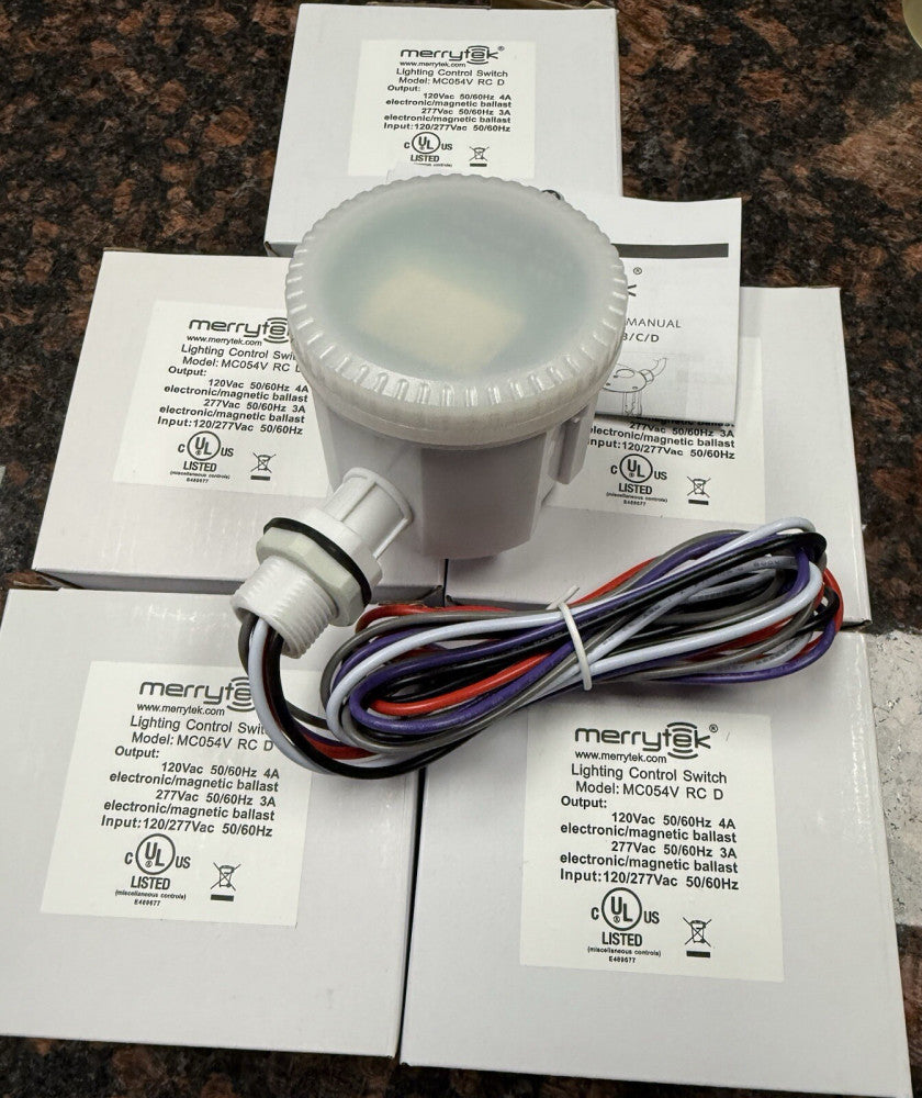 5 - Merrytek MC054V-RC-D Fixture Mount Occupancy Sensor, Daylight , 120/277V