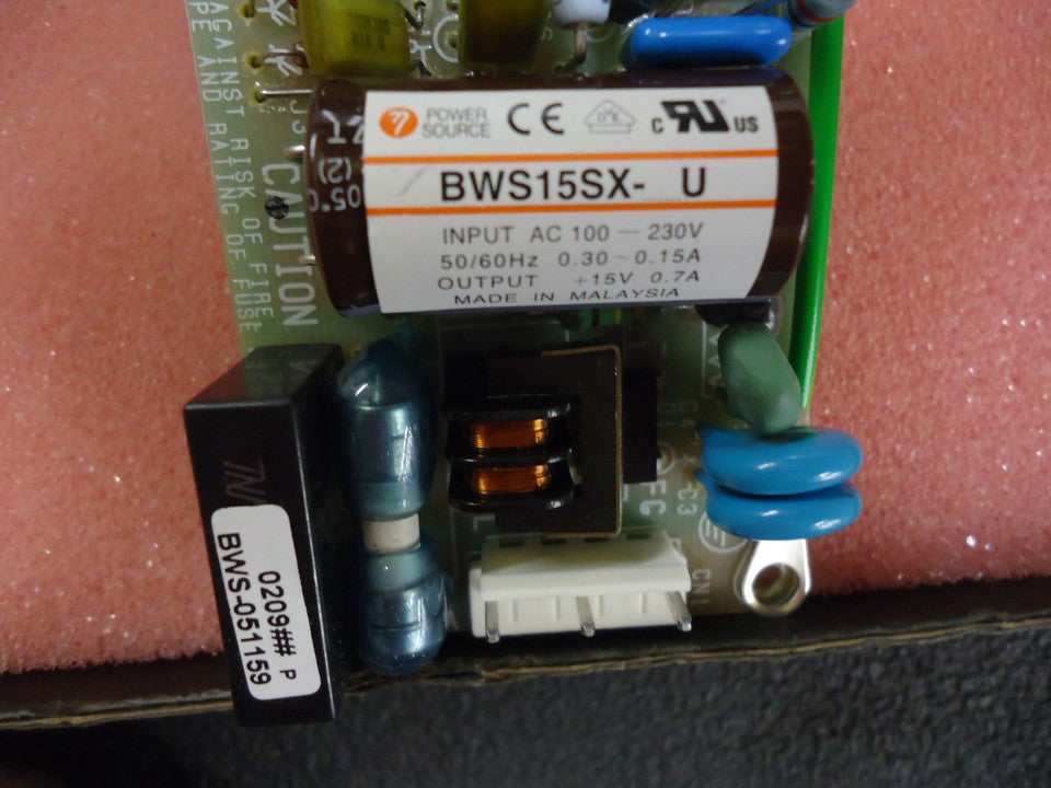 BWS15SX-U ETA Electric Open Frame SW Power Supply, 10W, 15V, 0.7A Brand New!