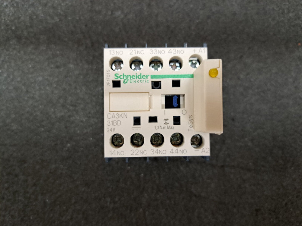 Used, Schneider Electric, CA3KN31BD, Control Relay, 10A, 24 VDC; Lot of 2pcs
