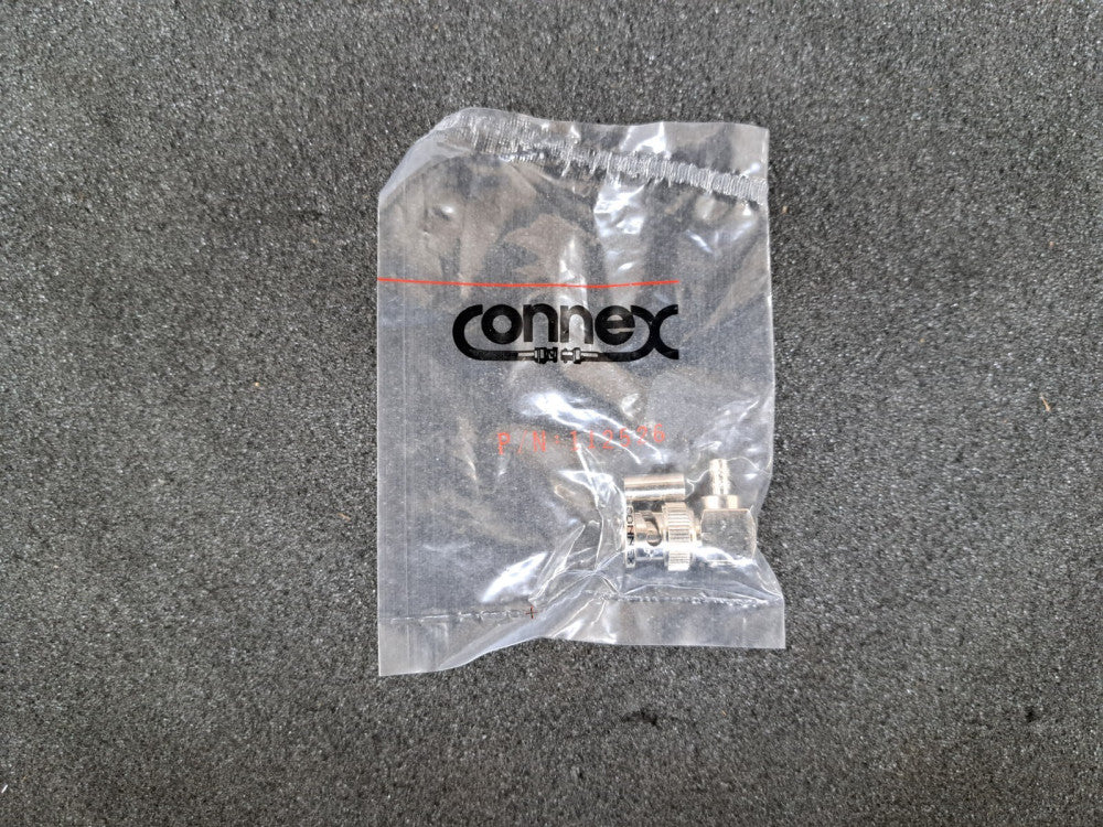 New, Connex, 112526, CONN BNC PLUG R/A 50 OHM SOLDER, Sold as a lot of 3pcs