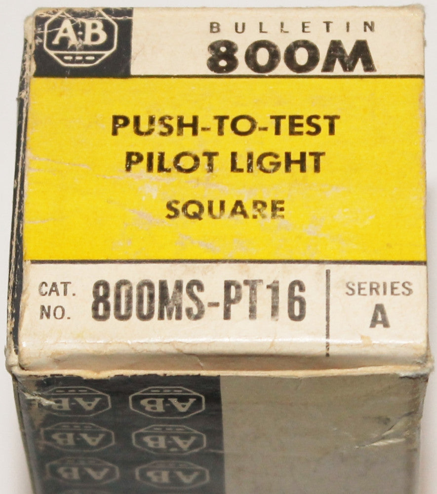 Allen Bradley Push to Test Square Pilot Light 110/120V 800MS PT16