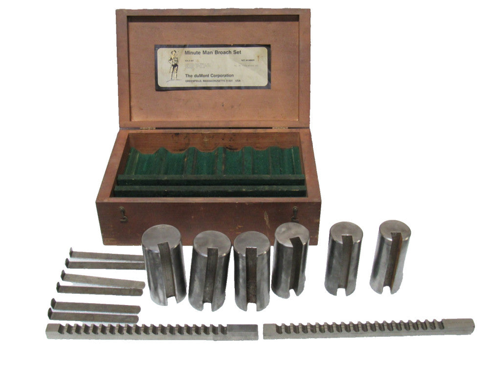 The DuMont Corp No. 40 1/2-A Heavy Duty High Speed Minute Man Keyway Broach Set