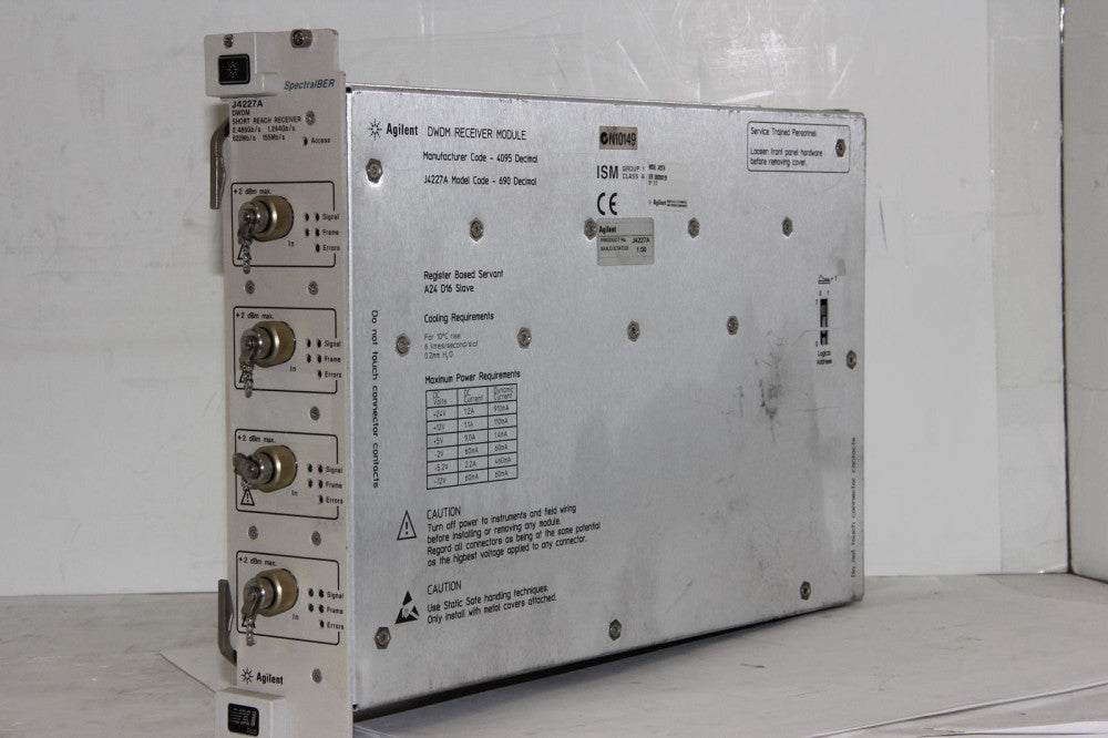 AGILENT J4227A SpectralBER DWDM Short Reach Receiver VXI Module