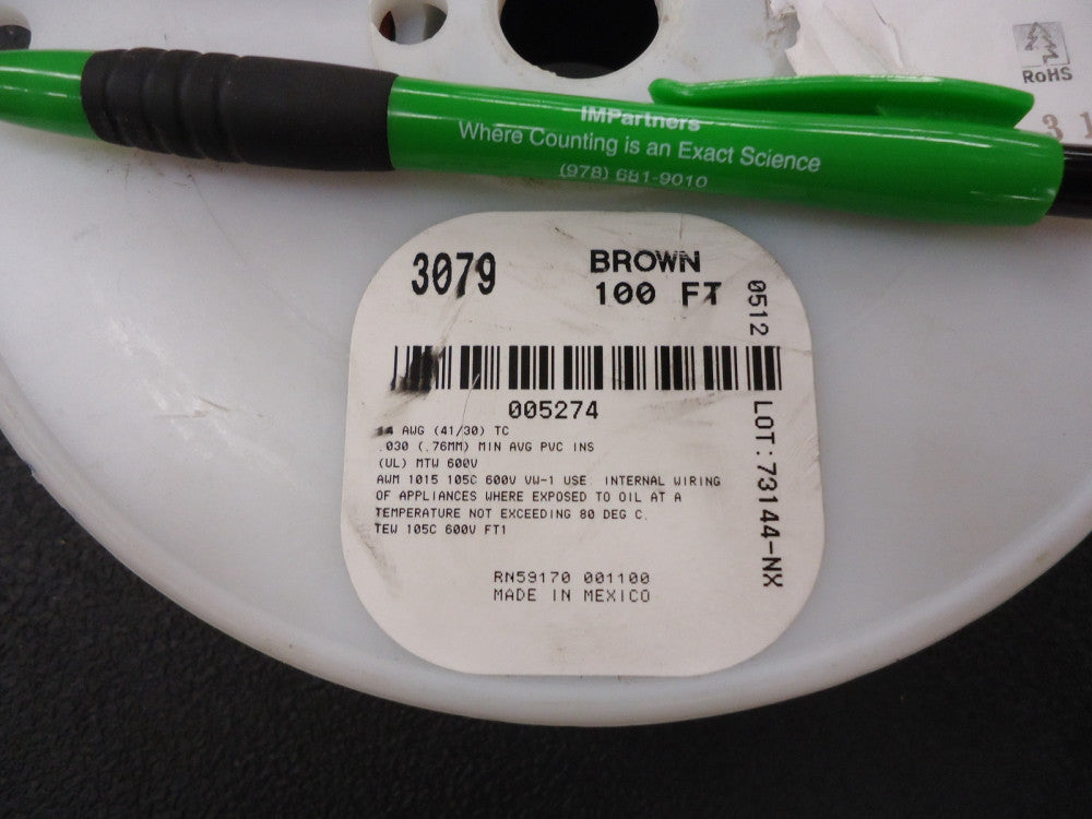 Alpha Wire 3079 14 AWG Brown Wire. Brand New! 100 Feet!