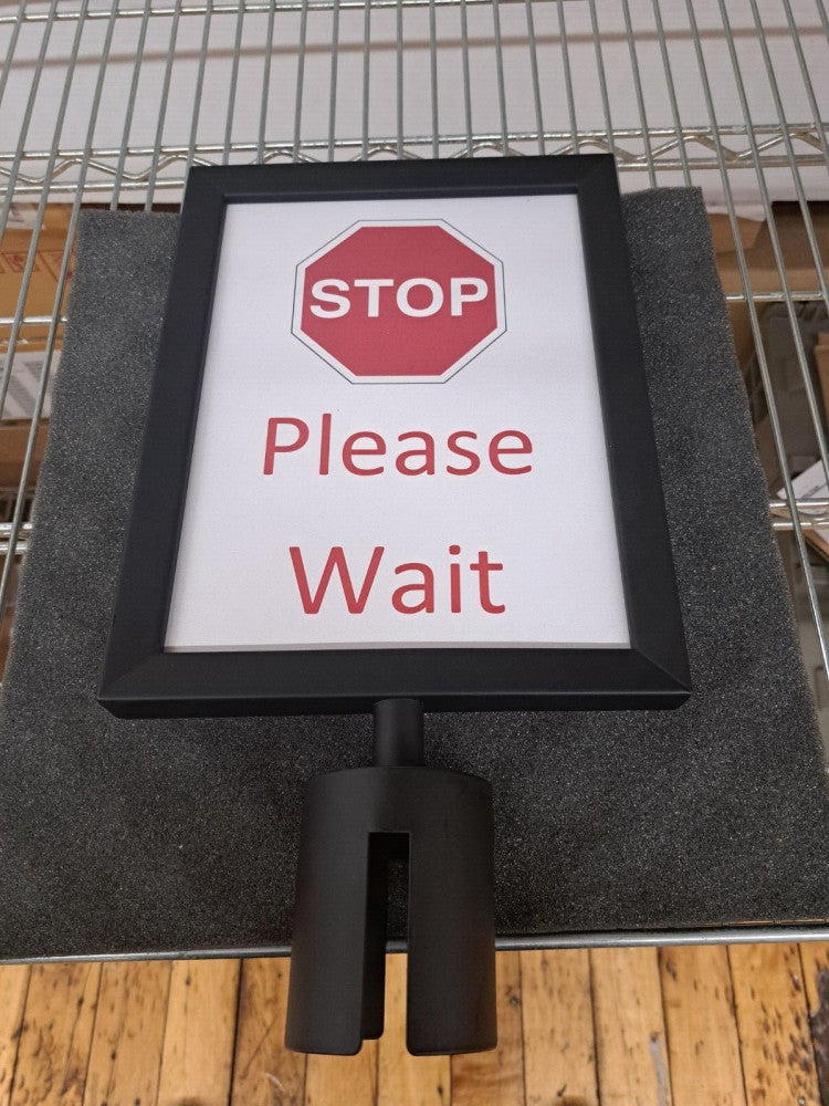 New, Queue Pole, ECPT8511SH, Economy 8.5 x 11 Stanchion Sign Frame