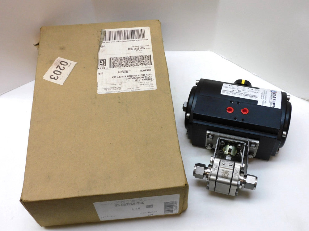 Swagelok SS-S63PS8-33C Pneumatic Actuator Ball Valve
